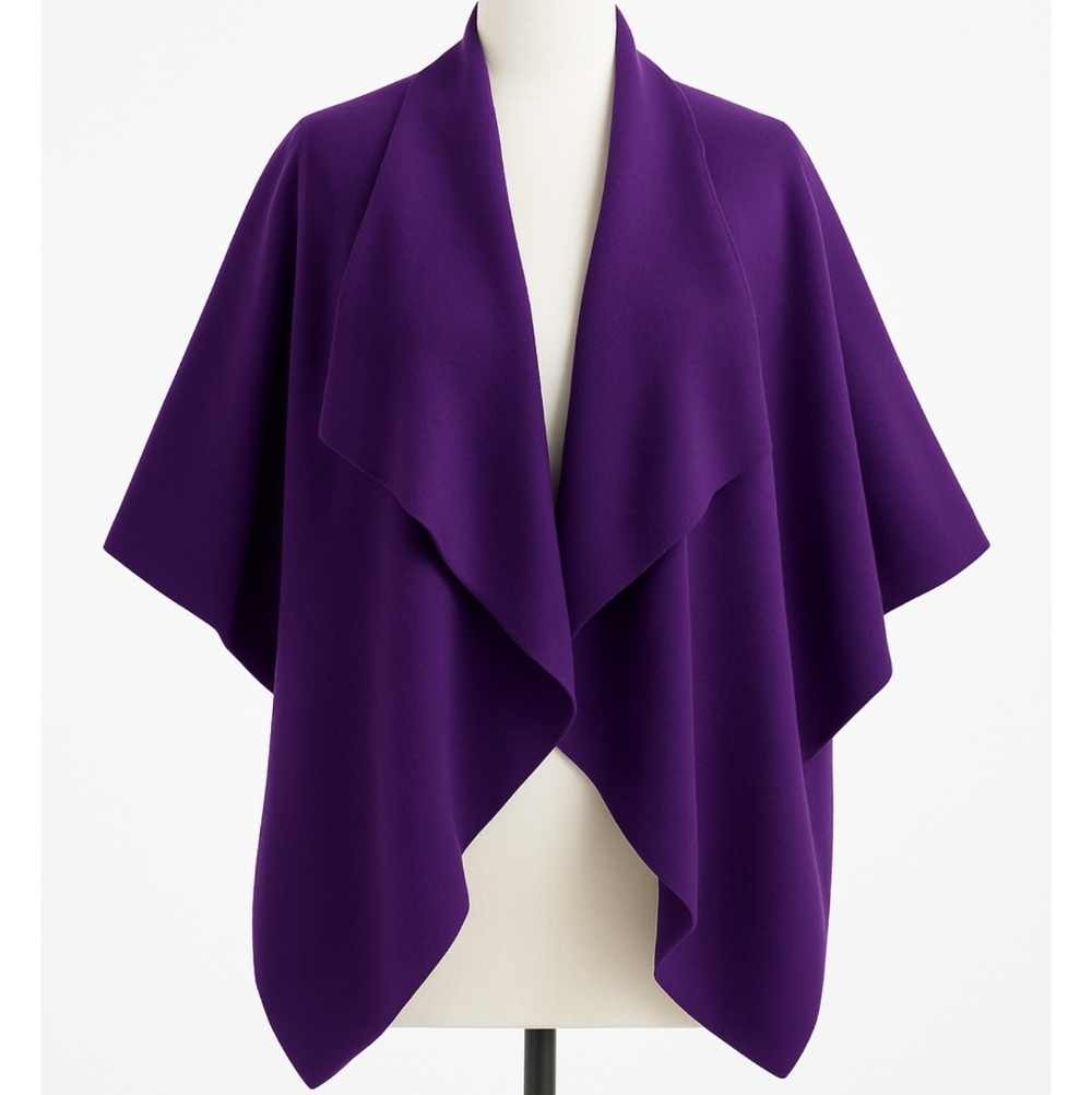 Look by M Purple Cape Cardigan
